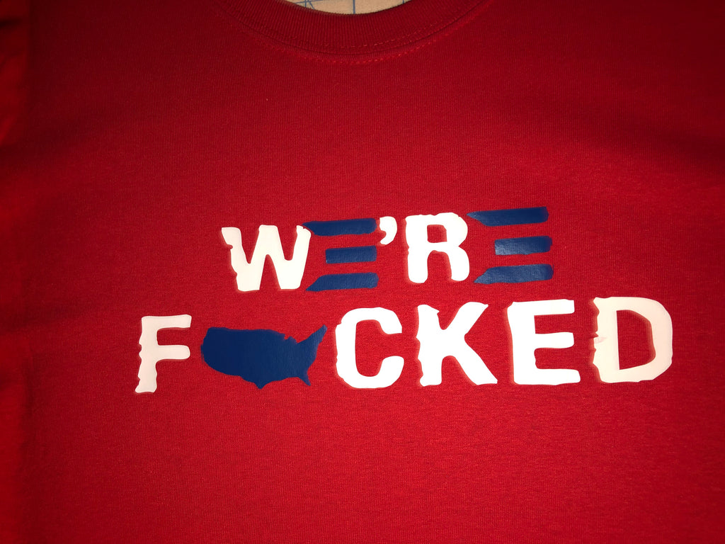 We're F&cked Short-Sleeve Unisex T-Shirt (Red)