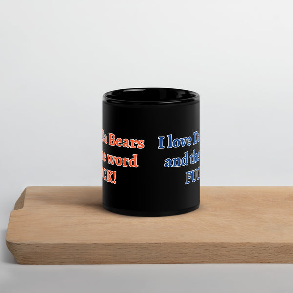 I love Da Bears Black Glossy Mug