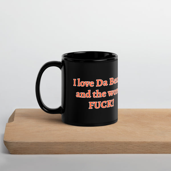 I love Da Bears Black Glossy Mug