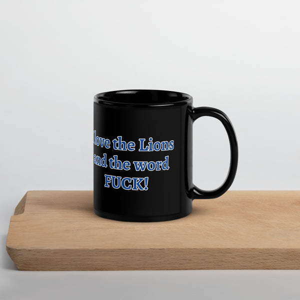 I love the Lions Black Glossy Mug