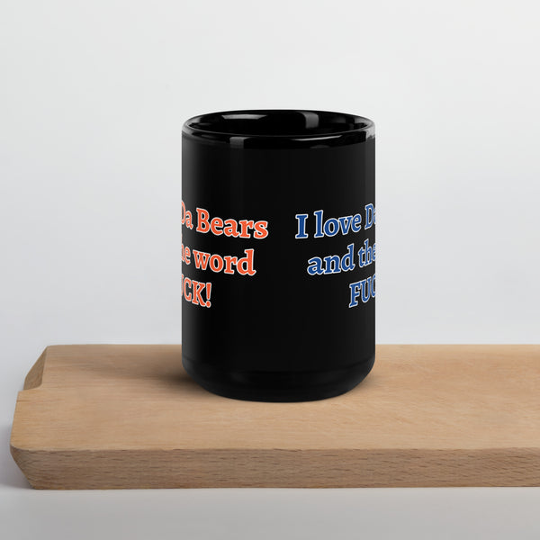 I love Da Bears Black Glossy Mug