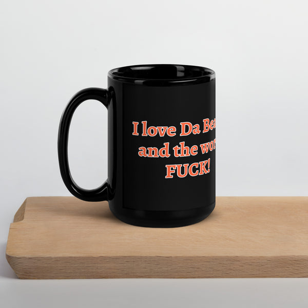 I love Da Bears Black Glossy Mug