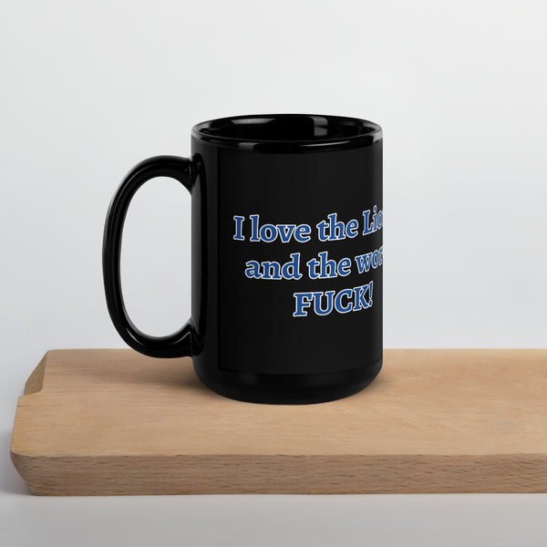 I love the Lions Black Glossy Mug