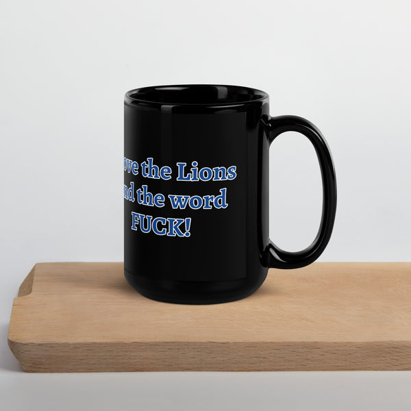 I love the Lions Black Glossy Mug