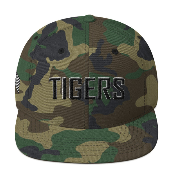 TIGERS (BLACK) Snapback Hat